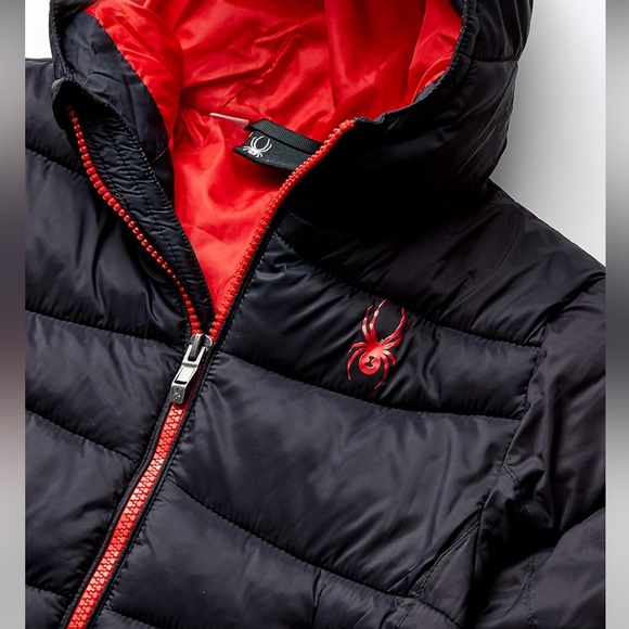 Spyder Water Resistant Hooded Puffer Jacket - Picture 7 of 13